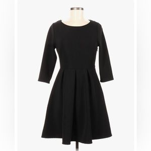 Fervour ModCloth Black Pleated Retro Fit and Flare Mini Dress size XL
